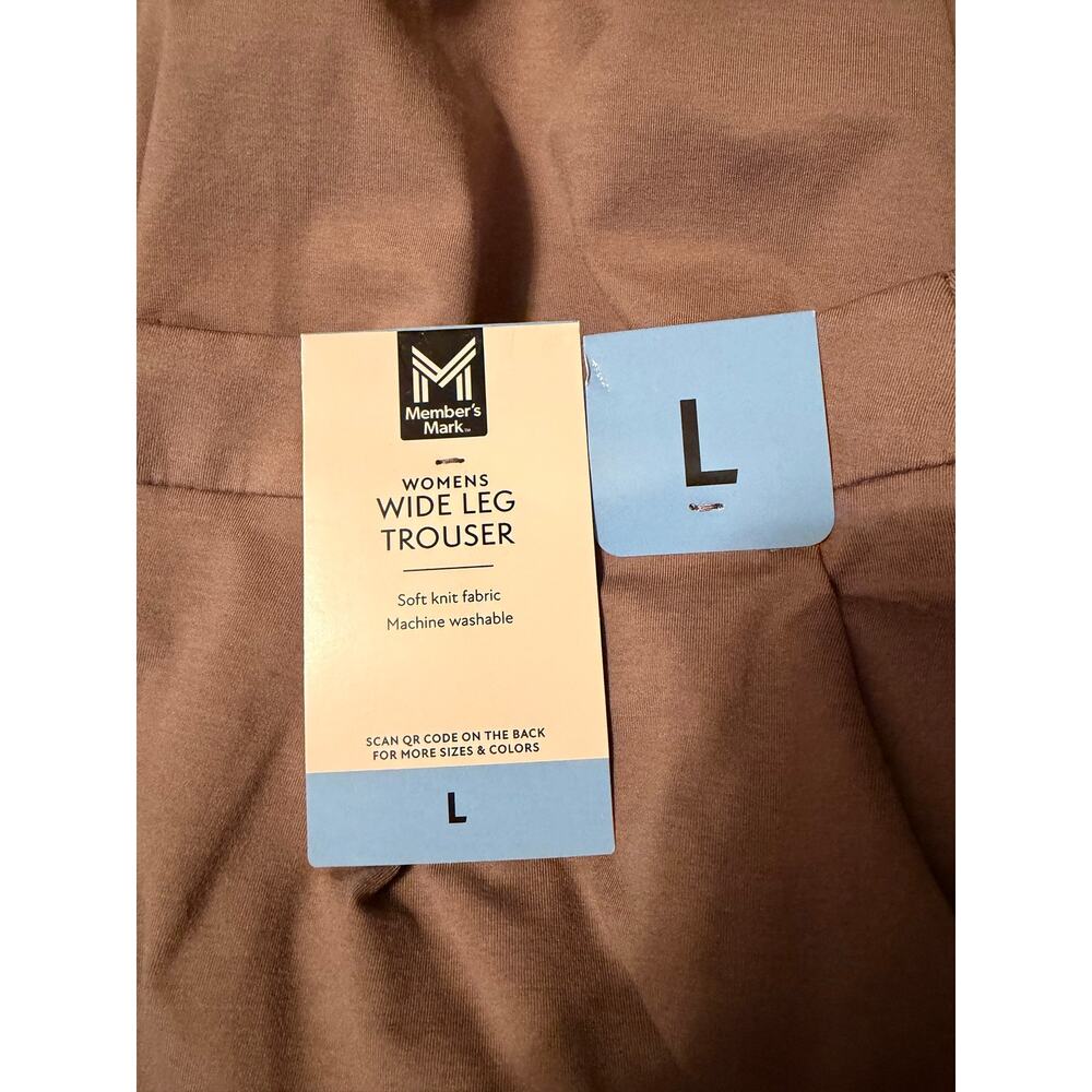 Members Marks Women’s Large Wide Leg Trouser NWT - Picture 3 of 4
